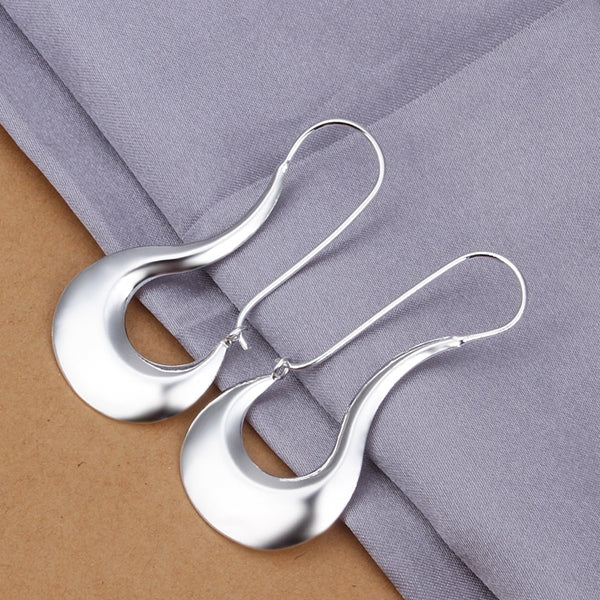 Moon Style shining 925 solid siver earings e338 For Christmas gift Fashion Jewelry