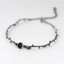 Carica l'immagine nel visualizzatore di Gallery, Moonlight Forest Chalcedony Bracelets For Women Original Design S925 Sterling Silver Jewelry Black Gold Plated Girl Bracelet