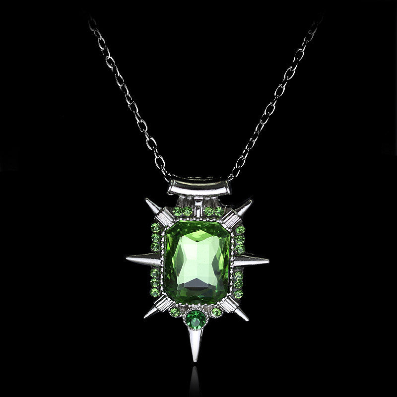 Gioielli cinematografici Bella collana con pendente in vetro di C'era una volta la strega cattiva Zelena glinda, ottimo regalo ricordo per i fan 