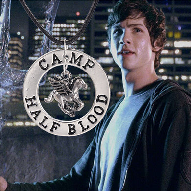 Movie Percy Jackson CAMP HALF Blood Flying HorsePendant Necklaces Jewelry Gifts Rope NecklaceSplicing Necklace Accessories