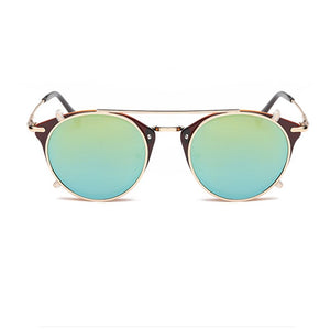 Multi Color Retro Round Polarized Clip on Sunglasses UV 400 Protection Lens Lightweight Metal Optical Glasses Frame Comfortable