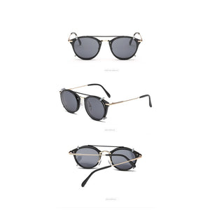 Multi Color Retro Round Polarized Clip on Sunglasses UV 400 Protection Lens Lightweight Metal Optical Glasses Frame Comfortable
