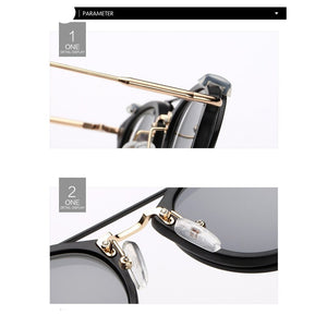 Multi Color Retro Round Polarized Clip on Sunglasses UV 400 Protection Lens Lightweight Metal Optical Glasses Frame Comfortable