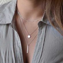 Load image into Gallery viewer, Multilayer Necklaces &amp; Pendants For Women Gold/Silver Color Long Chain Female Pendant Necklace Fashion Jewelry Collier Femme