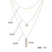Load image into Gallery viewer, Multilayer Necklaces &amp; Pendants For Women Gold/Silver Color Long Chain Female Pendant Necklace Fashion Jewelry Collier Femme