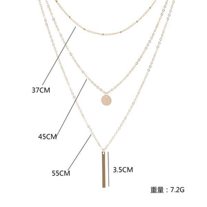Multilayer Necklaces & Pendants For Women Gold/Silver Color Long Chain Female Pendant Necklace Fashion Jewelry Collier Femme