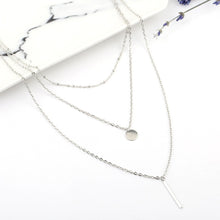 Load image into Gallery viewer, Multilayer Necklaces &amp; Pendants For Women Gold/Silver Color Long Chain Female Pendant Necklace Fashion Jewelry Collier Femme