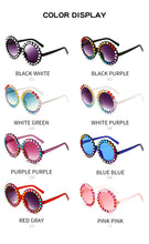 Load image into Gallery viewer, Muticolor Round Crystal Blingbling Sunglasses For Kids  Rhinestone Girls Boys Children Sun Glasses Goggles Infant