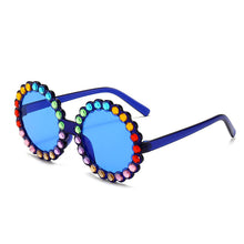 Load image into Gallery viewer, Muticolor Round Crystal Blingbling Sunglasses For Kids  Rhinestone Girls Boys Children Sun Glasses Goggles Infant