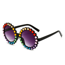 Load image into Gallery viewer, Muticolor Round Crystal Blingbling Sunglasses For Kids  Rhinestone Girls Boys Children Sun Glasses Goggles Infant