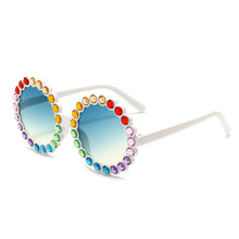Load image into Gallery viewer, Muticolor Round Crystal Blingbling Sunglasses For Kids  Rhinestone Girls Boys Children Sun Glasses Goggles Infant