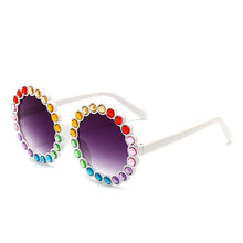 Load image into Gallery viewer, Muticolor Round Crystal Blingbling Sunglasses For Kids  Rhinestone Girls Boys Children Sun Glasses Goggles Infant