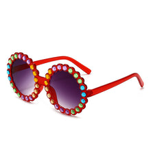 Load image into Gallery viewer, Muticolor Round Crystal Blingbling Sunglasses For Kids  Rhinestone Girls Boys Children Sun Glasses Goggles Infant