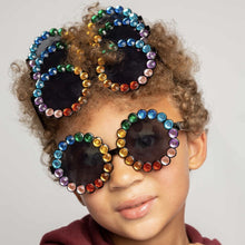 Load image into Gallery viewer, Muticolor Round Crystal Blingbling Sunglasses For Kids  Rhinestone Girls Boys Children Sun Glasses Goggles Infant