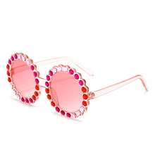 Load image into Gallery viewer, Muticolor Round Crystal Blingbling Sunglasses For Kids  Rhinestone Girls Boys Children Sun Glasses Goggles Infant