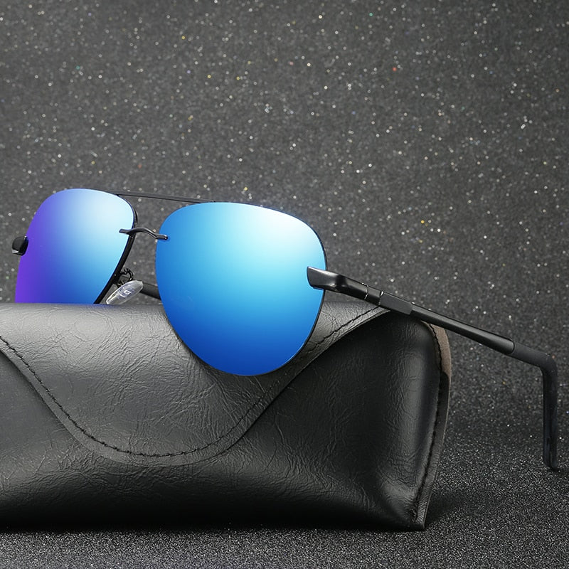 Mx 2023 Brand Pilot Sunglasses Polarized Men's Sunglasses Frameless Ou –  Cinily