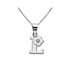 Carica l&#39;immagine nel visualizzatore di Gallery, Collana con nome per ragazze con gioielli in alfabeto, regalo in lega amichevole con lettera inglese ABCDEFGHIJKLMN Pendenti con capitale 