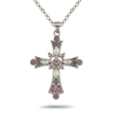Crystal Choker Paved Jesus Flower Cross Religion Necklaces Christian Statement Necklace Latest Inspirational Jewelry