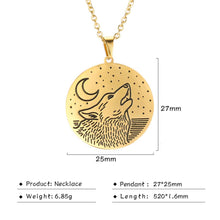 Load image into Gallery viewer, My Shape Wolf Animal Necklace 316L Stainless Steel Forest Animals Men Necklace Hollow Cut Out Pendant Jewelry Gift For Women