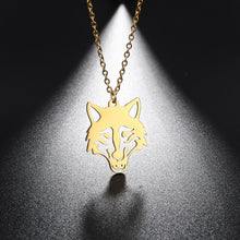 Load image into Gallery viewer, My Shape Wolf Animal Necklace 316L Stainless Steel Forest Animals Men Necklace Hollow Cut Out Pendant Jewelry Gift For Women