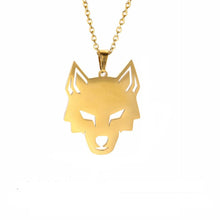 Load image into Gallery viewer, My Shape Wolf Animal Necklace 316L Stainless Steel Forest Animals Men Necklace Hollow Cut Out Pendant Jewelry Gift For Women
