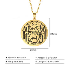 Load image into Gallery viewer, My Shape Wolf Animal Necklace 316L Stainless Steel Forest Animals Men Necklace Hollow Cut Out Pendant Jewelry Gift For Women