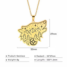 Load image into Gallery viewer, My Shape Wolf Animal Necklace 316L Stainless Steel Forest Animals Men Necklace Hollow Cut Out Pendant Jewelry Gift For Women