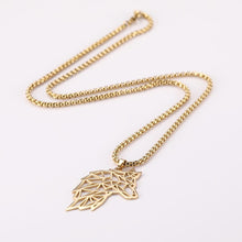 Load image into Gallery viewer, My Shape Wolf Animal Necklace 316L Stainless Steel Forest Animals Men Necklace Hollow Cut Out Pendant Jewelry Gift For Women