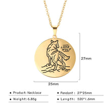 Load image into Gallery viewer, My Shape Wolf Animal Necklace 316L Stainless Steel Forest Animals Men Necklace Hollow Cut Out Pendant Jewelry Gift For Women