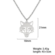Load image into Gallery viewer, My Shape Wolf Animal Necklace 316L Stainless Steel Forest Animals Men Necklace Hollow Cut Out Pendant Jewelry Gift For Women