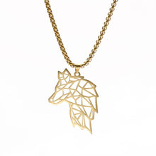 Load image into Gallery viewer, My Shape Wolf Animal Necklace 316L Stainless Steel Forest Animals Men Necklace Hollow Cut Out Pendant Jewelry Gift For Women