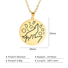 Load image into Gallery viewer, My Shape Wolf Animal Necklace 316L Stainless Steel Forest Animals Men Necklace Hollow Cut Out Pendant Jewelry Gift For Women