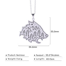 Load image into Gallery viewer, My Shape Wolf Animal Necklace 316L Stainless Steel Forest Animals Men Necklace Hollow Cut Out Pendant Jewelry Gift For Women
