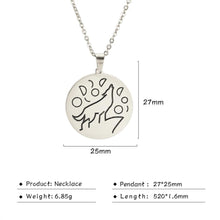 Load image into Gallery viewer, My Shape Wolf Animal Necklace 316L Stainless Steel Forest Animals Men Necklace Hollow Cut Out Pendant Jewelry Gift For Women