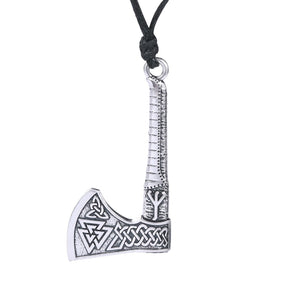 My shape Nordic Vikings Necklace The Fehu Feoh Fe Rune Axe Amulet compass viking runes pendant Scandinavian Necklace