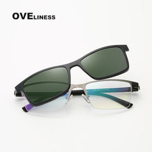 Load image into Gallery viewer, Myopia Eyeglasses frames glasses frame men Prescription Glasses Optical sunglasses Metal Polarized Magnet Clip Eyewear