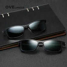 Load image into Gallery viewer, Myopia Eyeglasses frames glasses frame men Prescription Glasses Optical sunglasses Metal Polarized Magnet Clip Eyewear