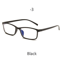 Carica l&#39;immagine nel visualizzatore di Gallery, Myopia Glasses -0.5 -1 -1.5 -2 -2.5 -3 -3.5 -4 Classic Myopia Glasses With Degree Women Men Black Anti-Blue Light Glasses Frame