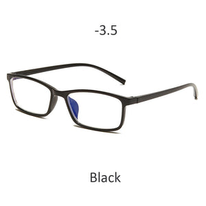 Myopia Glasses -0.5 -1 -1.5 -2 -2.5 -3 -3.5 -4 Classic Myopia Glasses With Degree Women Men Black Anti-Blue Light Glasses Frame