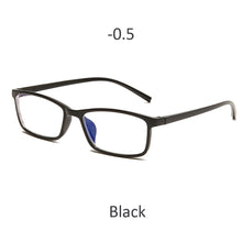 Carica l&#39;immagine nel visualizzatore di Gallery, Myopia Glasses -0.5 -1 -1.5 -2 -2.5 -3 -3.5 -4 Classic Myopia Glasses With Degree Women Men Black Anti-Blue Light Glasses Frame