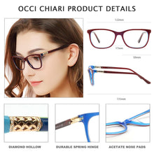 Load image into Gallery viewer, Myopia Glasses Frame Women Blue light blocking Glasses Vintage Computer Eyewear Diamond Optical Eyeglasses oculos OCCI CHIARI