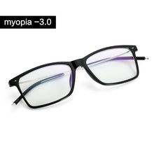 Load image into Gallery viewer, Myopia Glasses Men Business Myopic Eyeglasses Short sighted Eyewear Black Spectacles with Degree 1.0 1.5 2.0 2.5 3.0 3.5 4.0