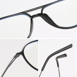 Myopia Optical Computer Glasses Frame Men Anti Blue Light Prescription Eyeglasses Frame Eyewear Korea Aviation TR90 Spectacles