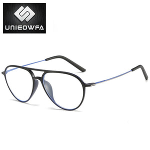 Myopia Optical Computer Glasses Frame Men Anti Blue Light Prescription Eyeglasses Frame Eyewear Korea Aviation TR90 Spectacles