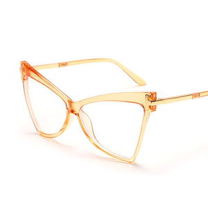 Myopia Prescription Glasses Women Men Cat Eye Clear Glasses Optical Eyeglasses Frame Transparent Lens Spectacle Frame Unisex