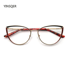 Load image into Gallery viewer, Myopia Women&#39;s Glasses Optical Retro Prescription Glasses Grade Female Reading Glasses Cat Eye Eyeglass Frames Brand NEW YINSQER