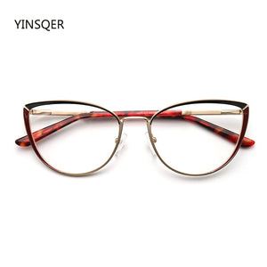 Myopia Women's Glasses Optical Retro Prescription Glasses Grade Female Reading Glasses Cat Eye Eyeglass Frames Brand NEW YINSQER