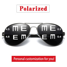 Load image into Gallery viewer, Myopia sunglasses diopter Polarized oversize prescription aviation sun glasses for nearsighted men women SPH CYL myopic shades