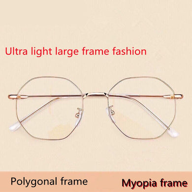 Myopic eye frame female Korean version tide degree polygonal net red eye flat lens anti blue radiation eye frame