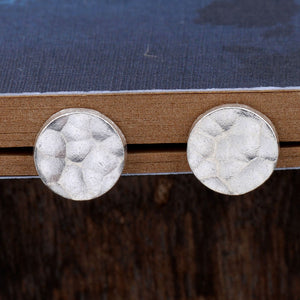 Real 925 Sterling Silver Trendy Office Round Stud Earrings Jewelry Gift for Woman Girl